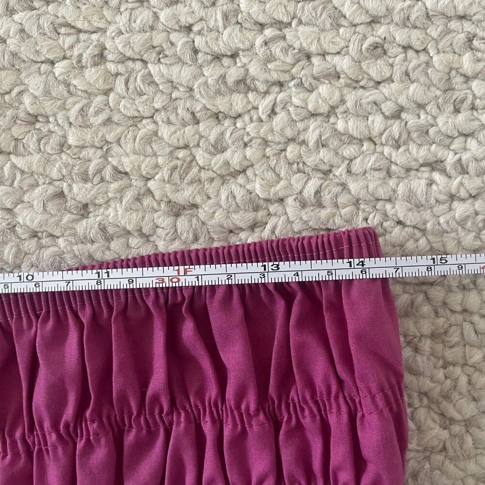 Vintage Malco Modes Ruffle Bloomers Fuchsia Lace Pettipants - Sz Large - Picture 5 of 9